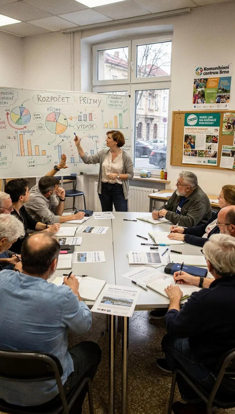 Ilustrace různých kategorií výdajů na grafu.