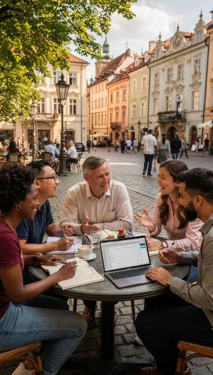 Graf znázorňující srovnání příjmů a výdajů za poslední rok.