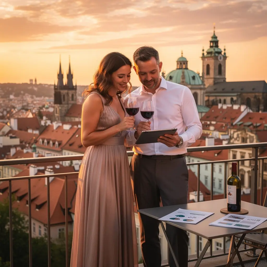 Osoba analyzující výdaje v tabulce na počítači.